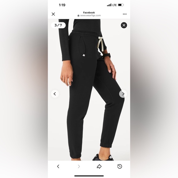 Figs Pants - Figs off shift jogger sweatpants navy blue